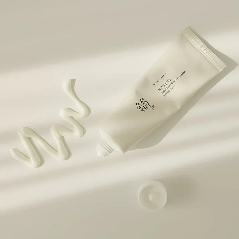 Relief Sun Organic Korean sunscreen SPF50+, PA++++ Rice and Probiotics | Korean Skin Care Solution for All Skin Types | Nourishing Skin Protection and UV Def